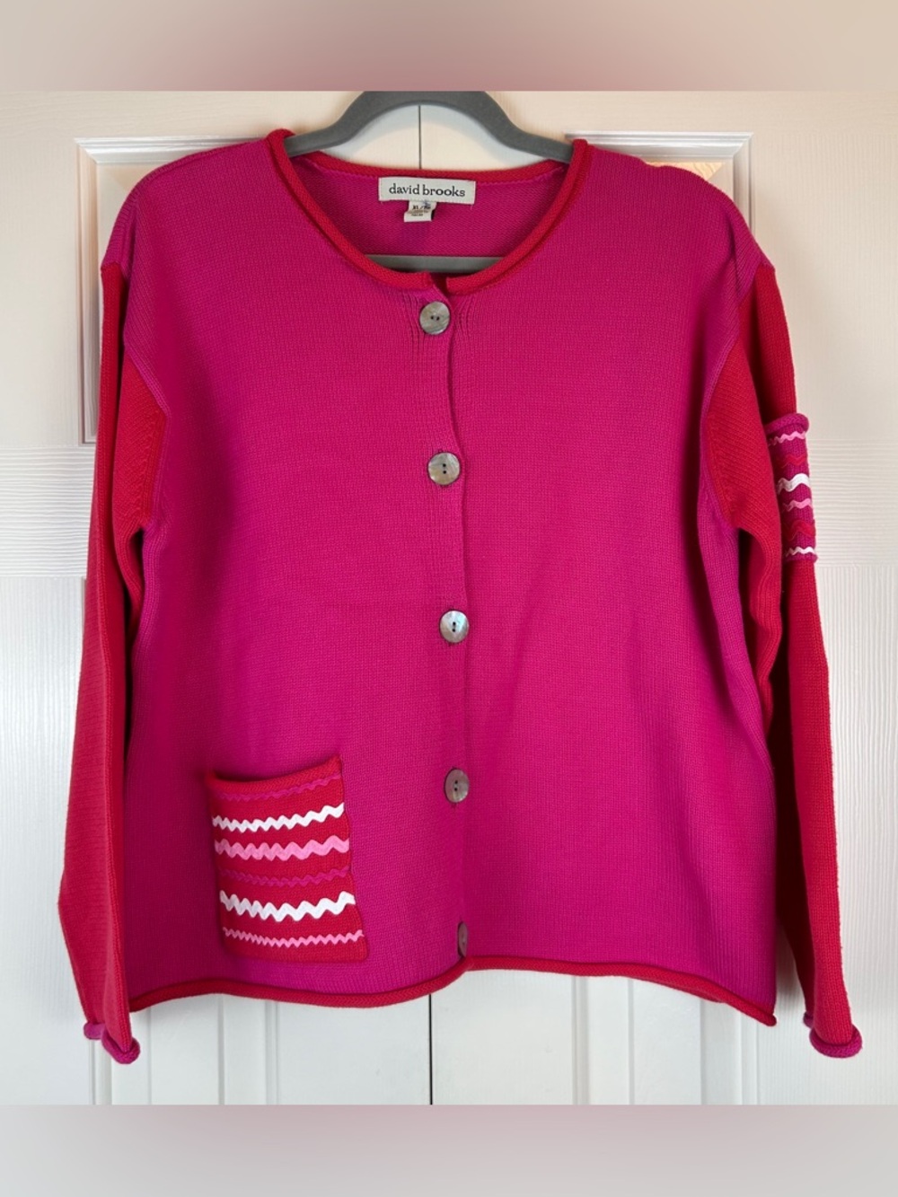 NWOT‎ David Brooks Pink Cardigan Sweater